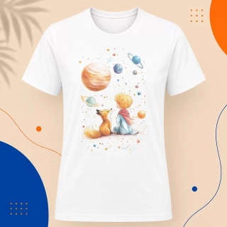 Pánské tričko - Mezi planetami - Malý princ - Le petit prince